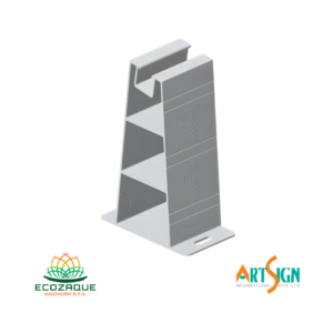 Soporte Trasero de Aluminio para Estructura Solar en Techo Plano