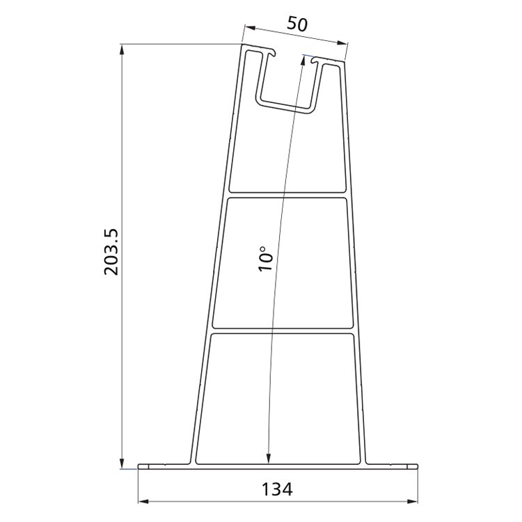 Soporte Trasero de Aluminio para Estructura Solar en Techo Plano - Image 5