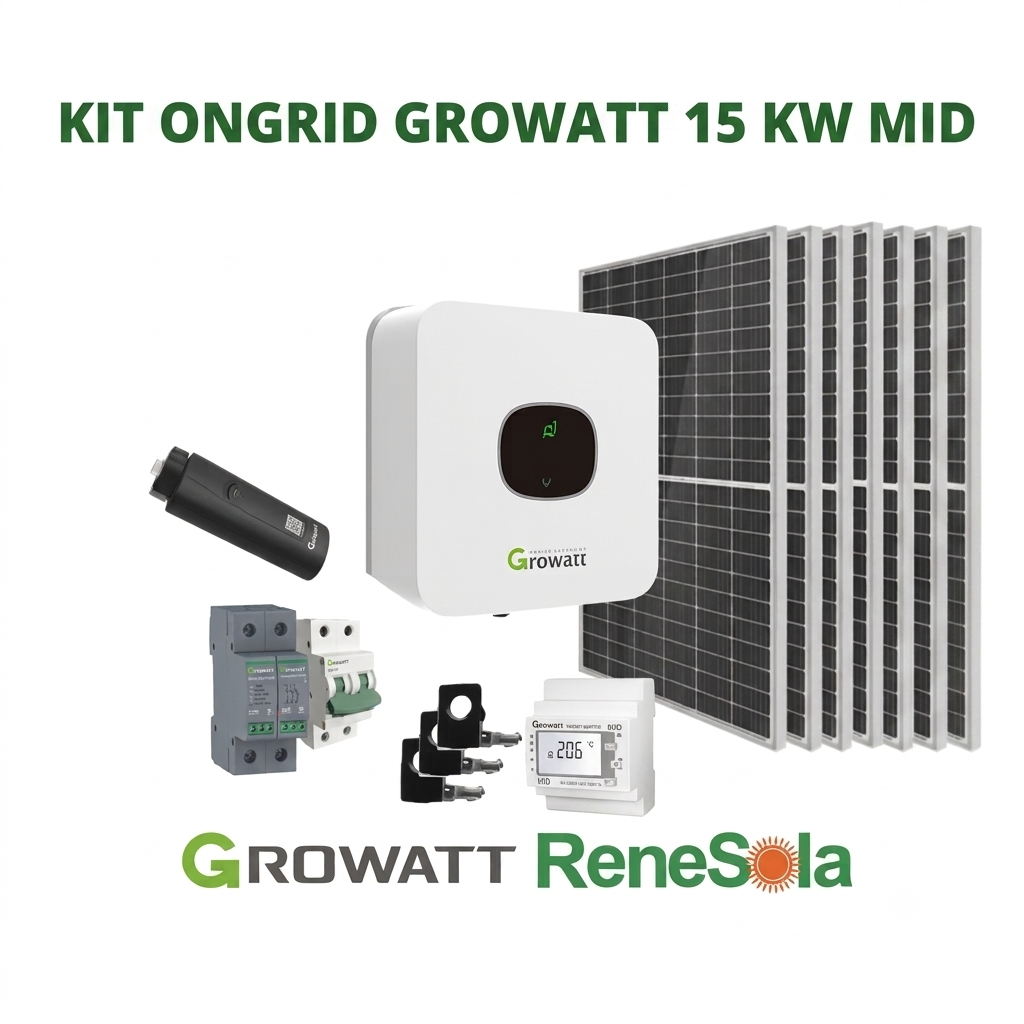 KIT ONGRID GROWATT 15 KW MID - ReneSola