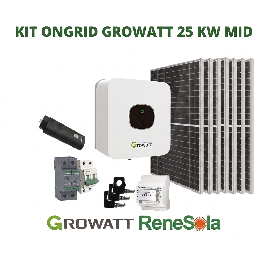 KIT ONGRID GROWATT 25 KW MID - ReneSola