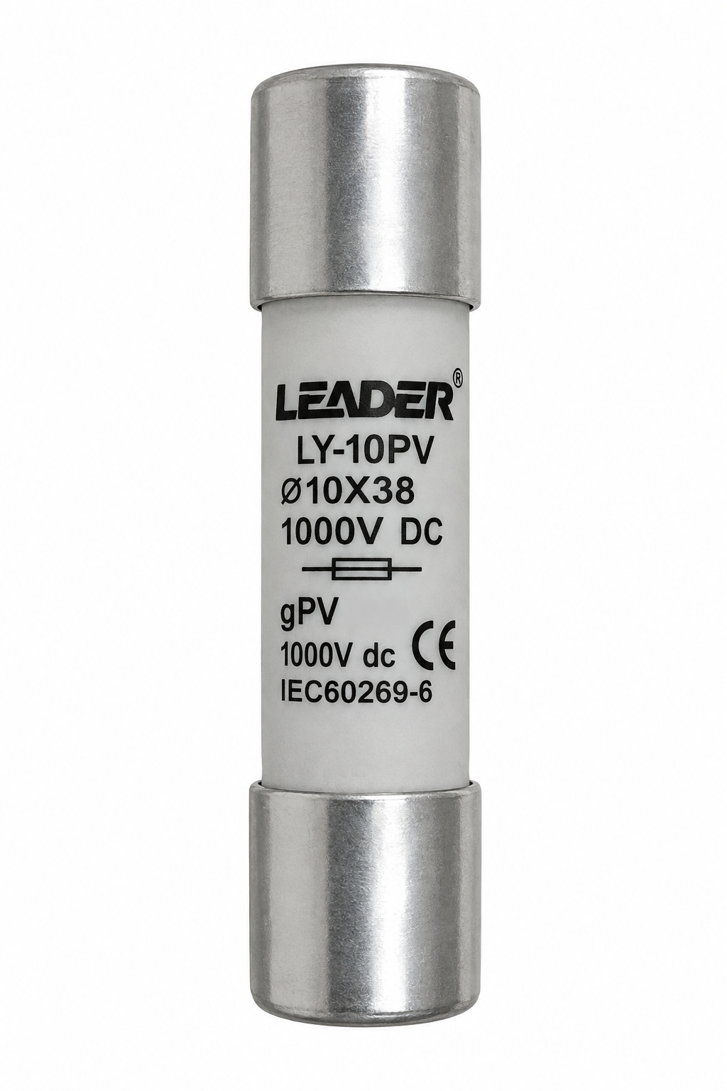 FUSIBLE SOLAR 10x38mm 10A - 1000V DC LEADER gPV